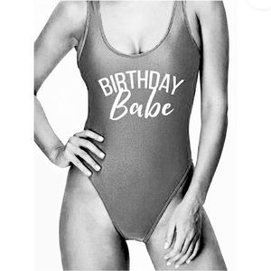 BIRTHDAY Babe one-piece bathing suit
